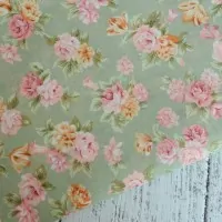 Ткань Цветы на салатовом tp-0156/2