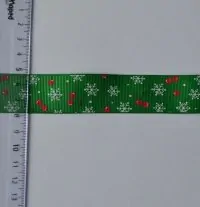 Лента для рукоделия Зимняя вишня зелёная l-024/4