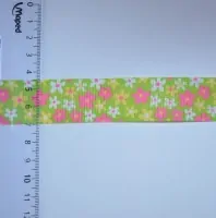 Лента Цветы салатовая l-025/5