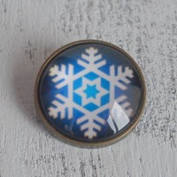 Кнопка Снежинка цветная shkn-001/5
