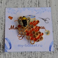 Магнитный держатель hand made Пчела на сотах mg-055