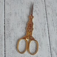 Винтажные ножницы для рукоделия и вышивки золото n-015/4