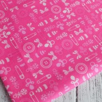 Ткань для пэчворка Для малыша розовая хлопок tp-0207/3
