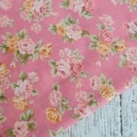 Ткань Цветы на розовом  tp-0156/1