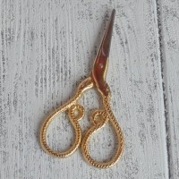 Винтажные ножницы для рукоделия и вышивки Змеи золото n-018/3