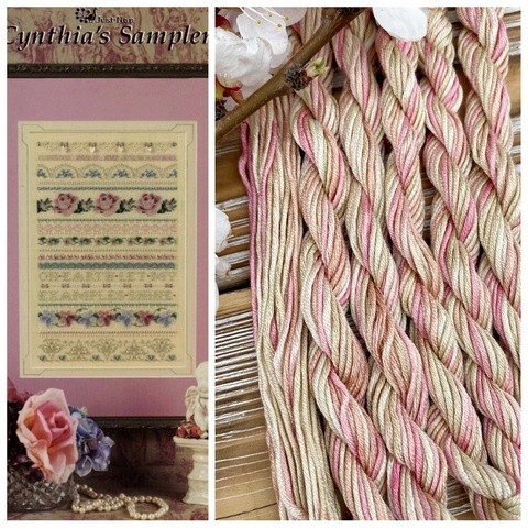 Комплект нитей Sunflower House к схеме Cynthia’s sampler от Just Nan kn-002 